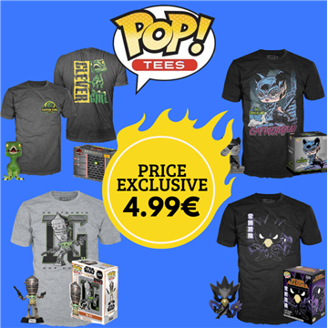 Pack oferta Funko figura POP + camiseta POP&Tee