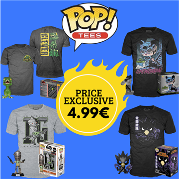 Pack oferta Funko figura POP + camiseta POP&Tee