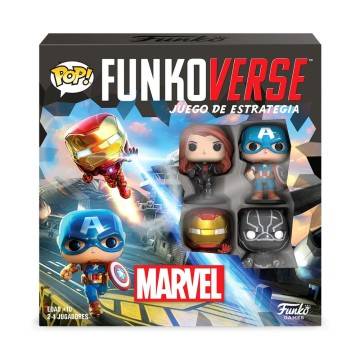 Juego mesa español POP Funkoverse Marvel 4fig
