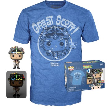 Set funko POP & Tee Regreso al Futuro Doc With Helmet