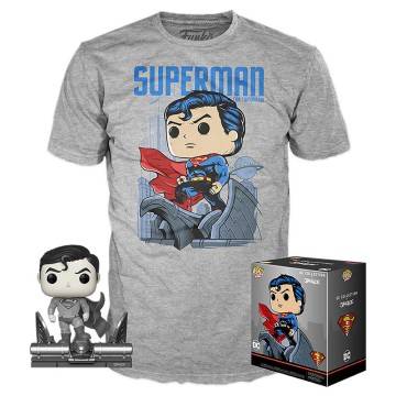 Set funko POP & Tee DC Comics Jim Lee Superman Exclusive
