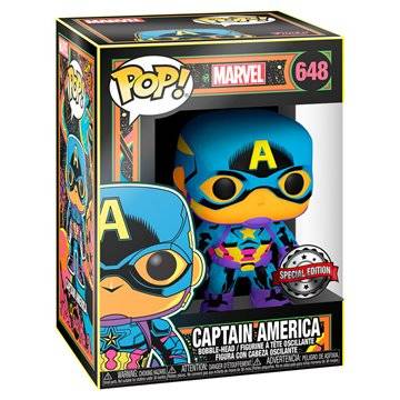 Funko POP Marvel Captain America Black Light Exclusive