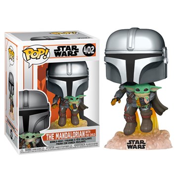 Funko POP Star Wars The Mandalorian Mando Flying with Jet Pack