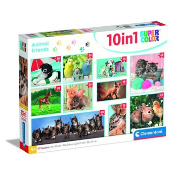 Puzzle Animales Amigos 18+30+48+60pzs