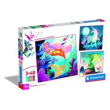 Puzzle Criaturas Fantasticas 3x48pzs
