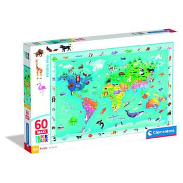 Puzzle maxi Mapa de la Fauna 60pzs