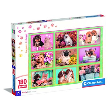 Puzzle super Collage de Cachorros 180pzs
