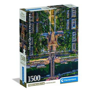 Puzzle Flying Over Paris High Quality 1500pzs