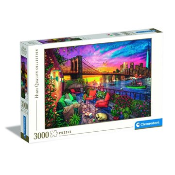 Puzzle Manhattan Balcony Sunset High Quality 3000pzs