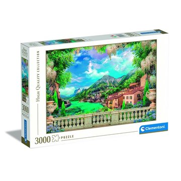 Puzzle Lush Terrace On Lake High Quality 3000pzs