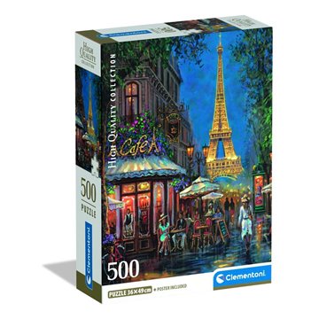 Puzzle Night at the Eiffel Cafe High Quality 500pzs