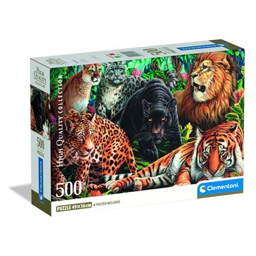 Puzzle Wild Cats High Quality 500pzs