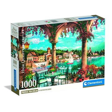 Puzzle Balcony view of Lake Como High Quality 1000pzs
