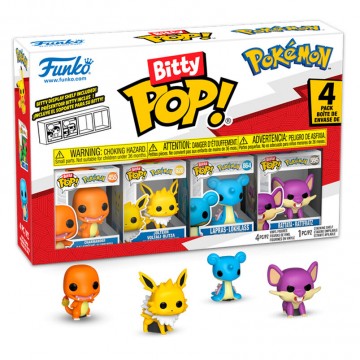 Blister 4 figuras Bitty POP Pokemon Charmander de Funko - Peluches