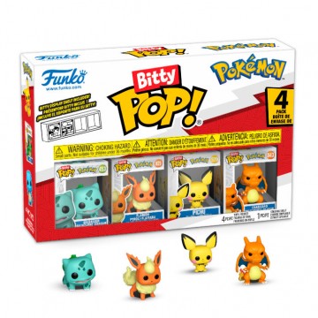 Blister 4 figuras Bitty POP Pokemon Bulbasaur de Funko - Peluches