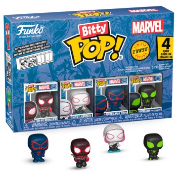 Blister 4 figuras Bitty POP Marvel Spider-Man Miles Morales de Funko - Reservas