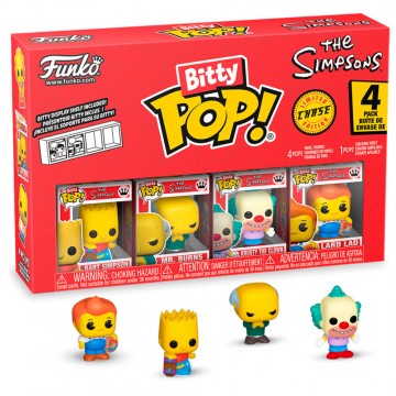 Blister 4 figuras Bitty POP Los Simpsons Bart de Funko - Reservas