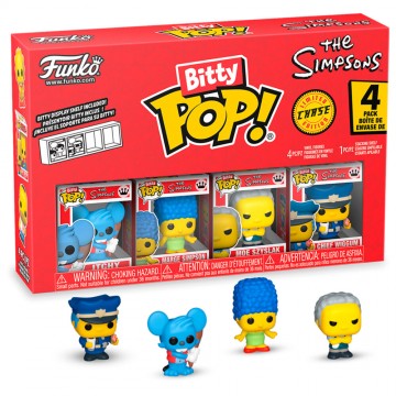 Blister 4 figuras Bitty POP Los Simpsons Itchy de Funko - Reservas